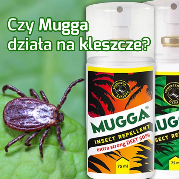 Czy Mugga działa na kleszcze?