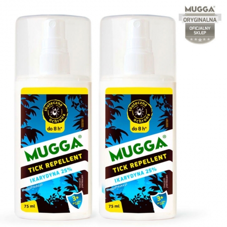 2x Środek Mugga Spray 25% IKARYDYNA na Kleszcze Komary