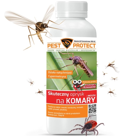 Skuteczny, mocny oprysk na komary, kleszcze PEST PROTECT 1L