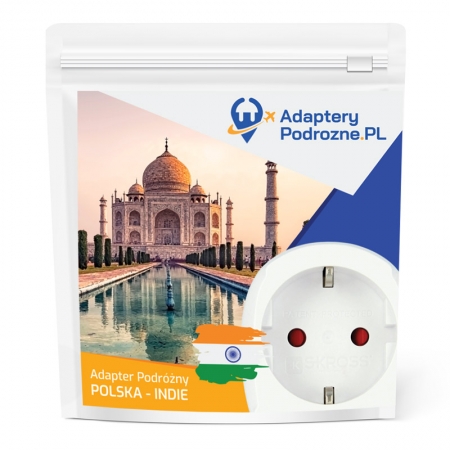 Adapter podróżny, przejściówka Indie, do Indii